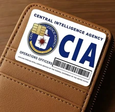 CIA Credit Card Debit Card Waterproof PVC Sticker (parody)