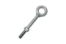 Steel Eyebolt Not For Lifting Galvanized Finish 15" Length Threads Imported
