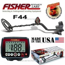 Fisher F44 Metal Detector with 11" Concentric Search Coil 5 Year Warranty