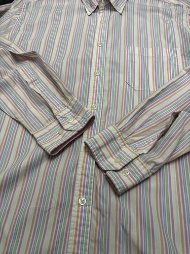 Men’s Joseph Turner Yorkshire Shirt Size Large Long Sleeve Stripe Button-Down - Picture 10 of 12