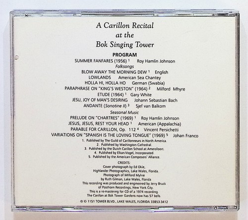 A Carillon Recital At The Bok Singing Tower - Milford Myhre (CD) - Picture 2 of 3