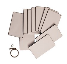 25 LLAVERO PARA TARJETAS DE CRÉDITO SUBLIMACIÓN EN BLANCO TRANSFERENCIA DE CALOR POLÍMERO PVC 2 X 3 PULGADAS