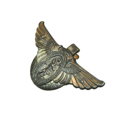 Clip bavero visiera metallo vintage Saint Christopher Protect US larghezza 3" x altezza 1,75" - Foto 3 di 7
