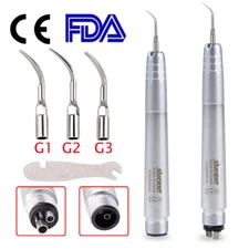 US Dental Ultrasonic Air Perio Scaler Handpiece Hygienist 2/4-Holes With 3 Tips