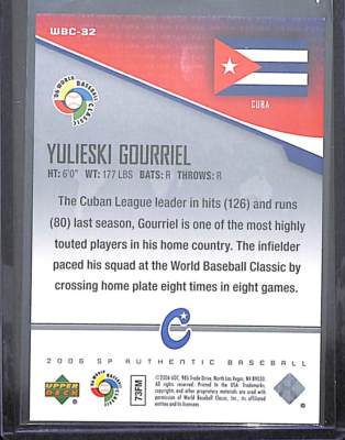2006 Upper Deck SP Future Watch WBC #WBC-32 Yulieski Gurriel No