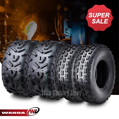 Set 4 WANDA Sport ATV Tires 22x7-10 Front & 22x11-10 Rear 22x7x10 22x11x10
