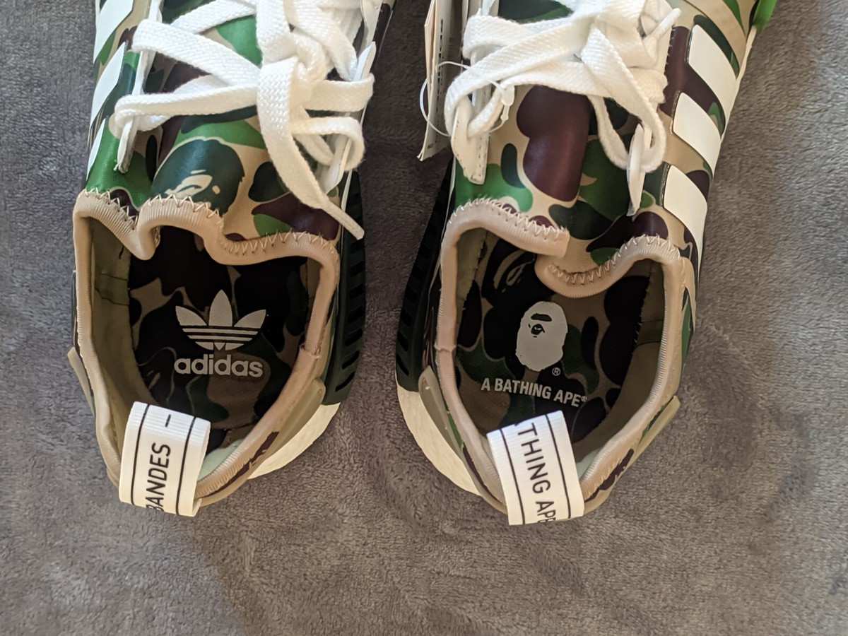 Size 9.5 - adidas A Bathing Ape x NMD_R1 Olive Camo for sale Size 9.5 - adidas A Bathing Ape x NMD_R1 Olive Camo for sale