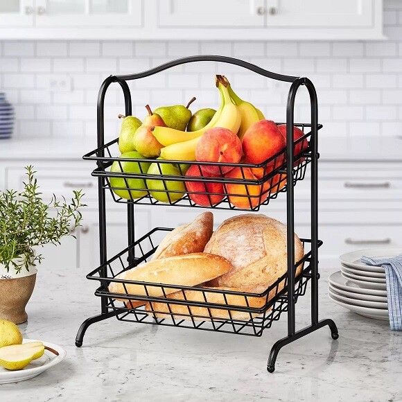 MEMBER'S MARK TIER FRUIT BASKET STAND, BLACK