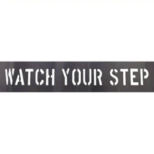 Watch Your Step Concrete Stencil One Piece Reusable Warning for Steps Template