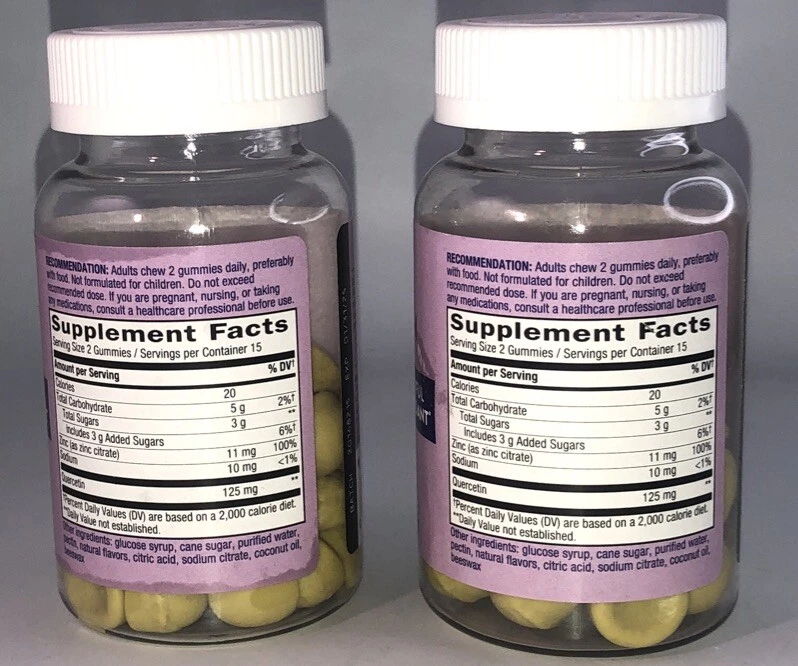 60 gomitas (2 hojas de 30) Nature's Way QUERCETINA sabor limón caducidad 31/01/25 9z-ENVÍO24 Foto 2 de 4