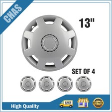 13 Set Of 4 Silver Wheel Skins Snap On Hub Caps Rim Covers Fits R13 Tire Rim