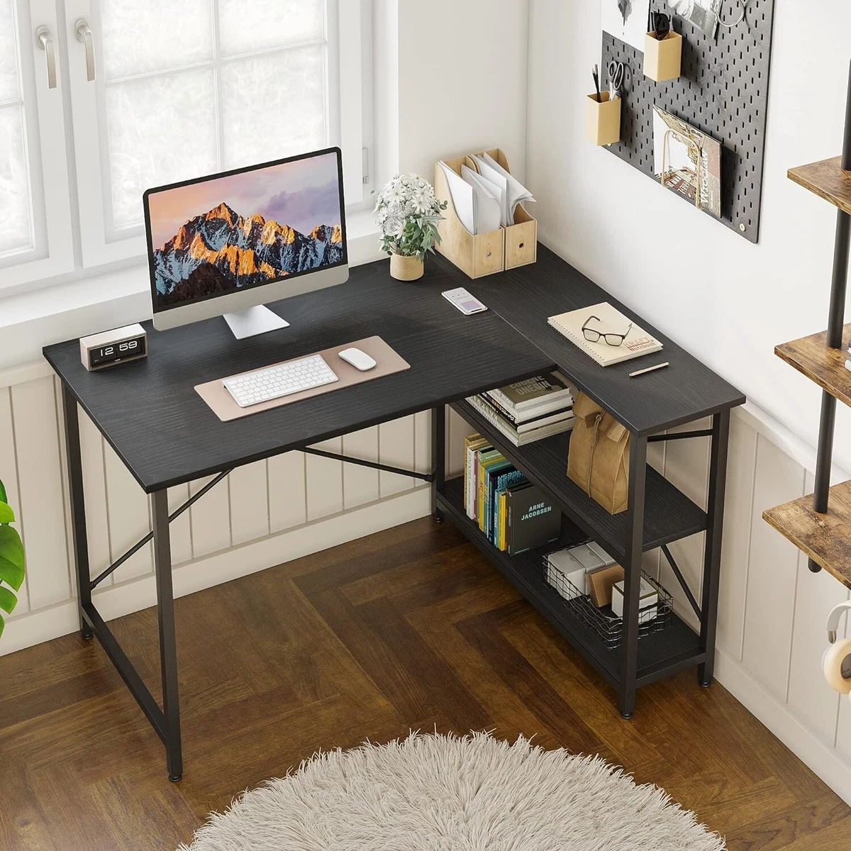 Black corner desk small online
