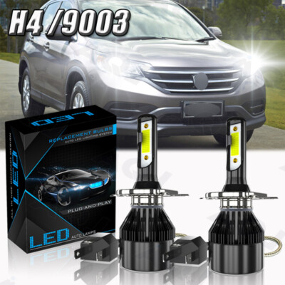 LED Headlight Bulbs H4 9003 for Honda CR-V CRV 2007-2014 Hi/Low Beam White 100W