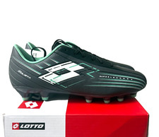 Lotto Solista 700 VIII FG Soccer Cleats Asphalt White All Black Men's Size 10.5