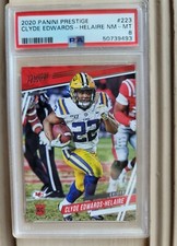 🔥2020 Panini Prestige NFL Football #223 Clyde Edwards-Helaire Rookie PSA 8 Pop2