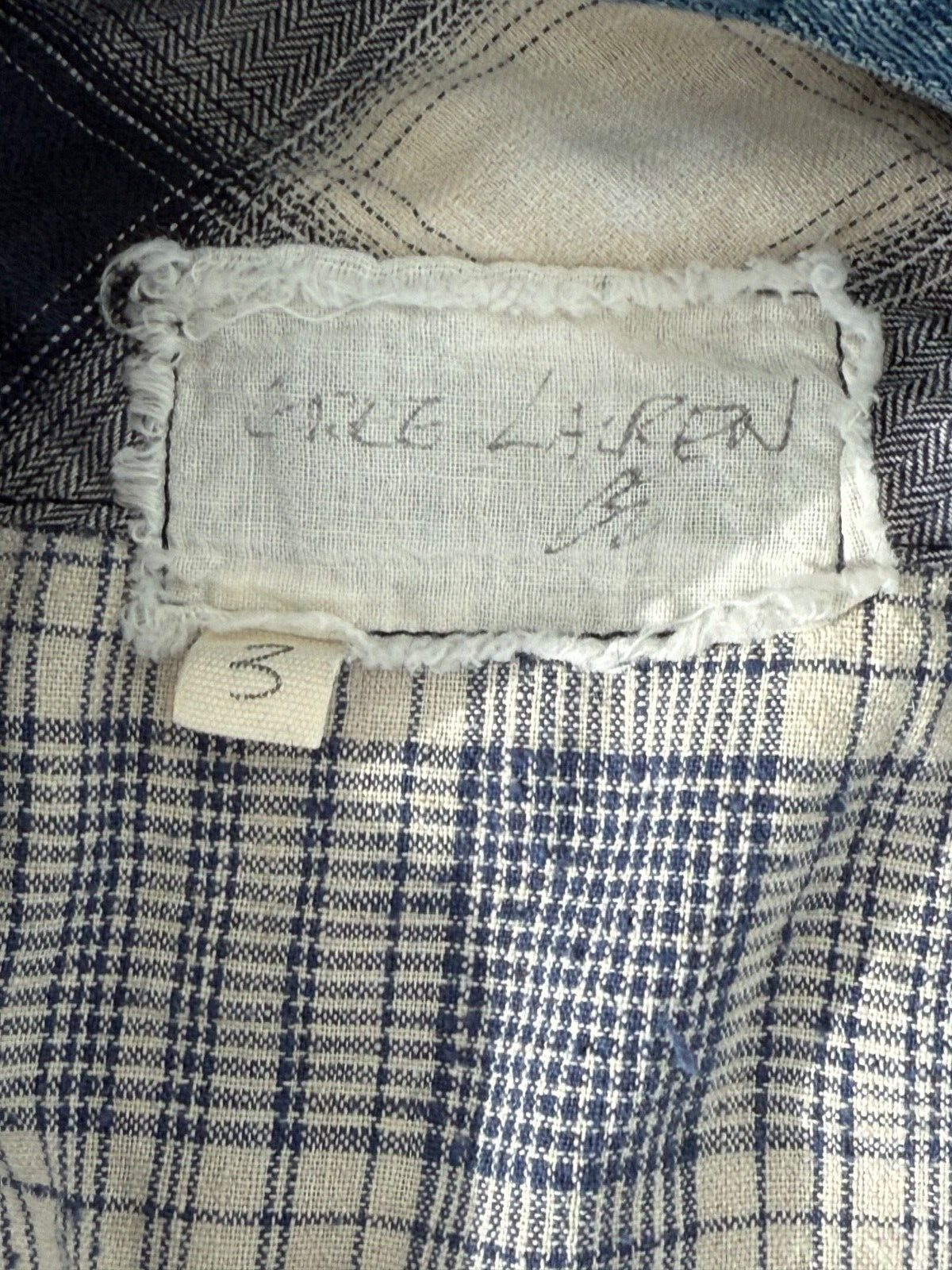 Greg Lauren Mixed Blue & White Patchwork Kimono S… - image 3