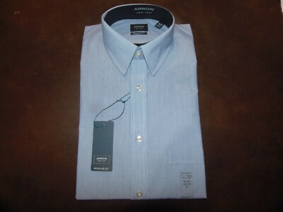 14 1 2 dress shirt ARROW - MEN - DRESS SHIRT - ROYAL BLUE - SIZE 14-14 1/2(32-33) (CL-A1-114)