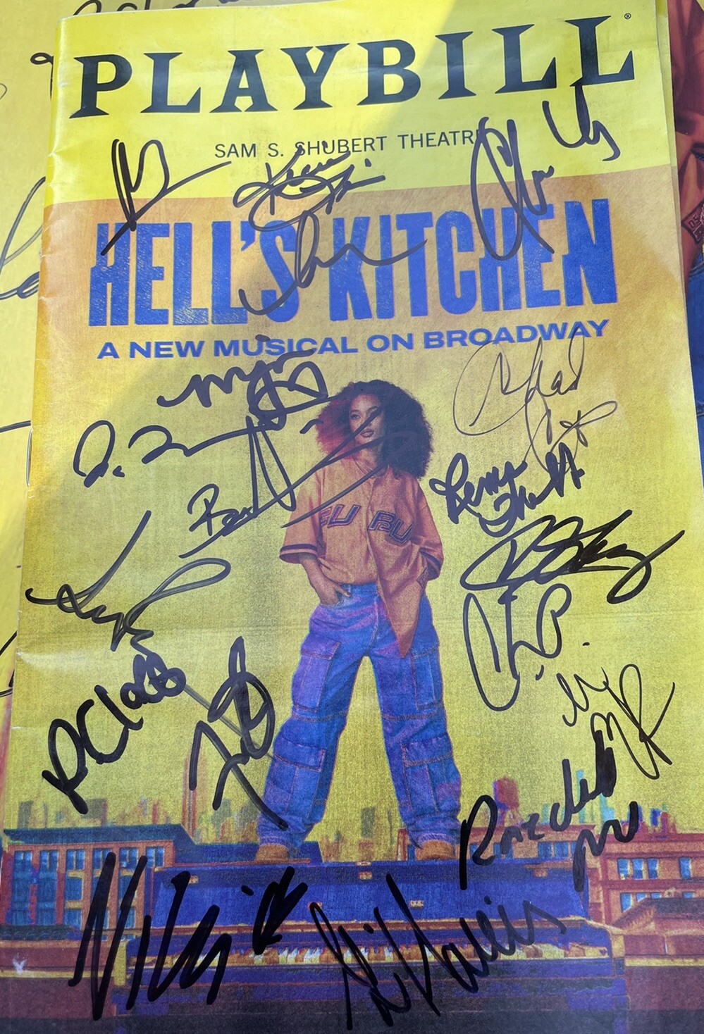ALL LEADS Hells Kitchen Cast Signed Broadway Playbill Alicia Keys