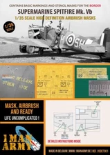 1/35 1ManArmy #35DET001 Spitfire Mk.Vb Airbrush Masks For Border Kit