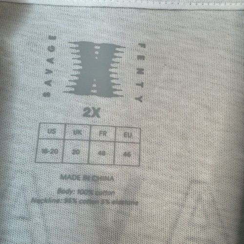 NWT Savage X Fenty ESSENTIAL RACER BABY POCKET TEE Dice Crop Top 2X - Picture 4 of 8