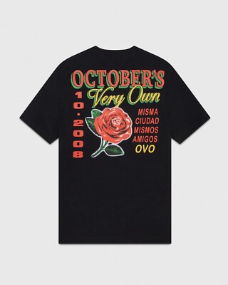 ★OVO★Drake監修★薔薇プリント★ROSE DROP 長袖Tシャツ★ Rose Drop Long-Sleeve T-Shirt - White | October's Very Own