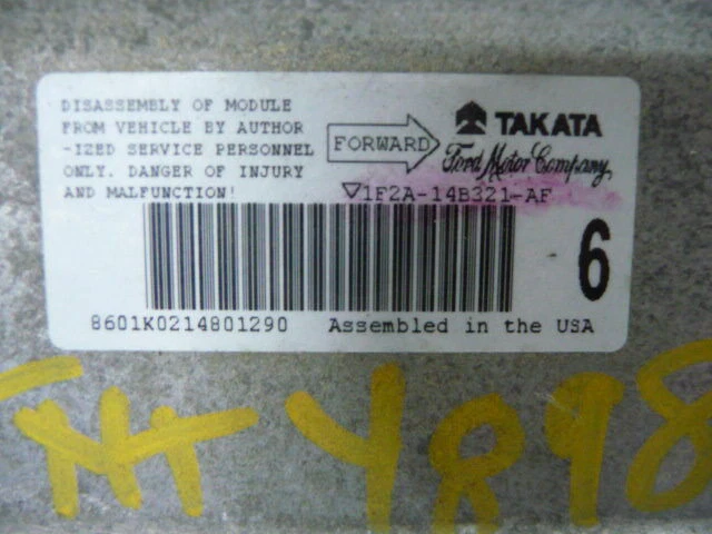 NY593-13 GARANTÍA OEM 2001 2002 2003 FORD WINDSTAR MÓDULO DE CONTROL DE BOLSA DE AIRE Foto 2 de 2