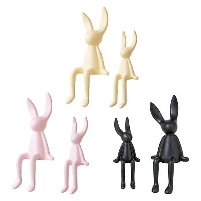 2 Stück Keramik sitzender Hase Statuen Deko Bücherregal