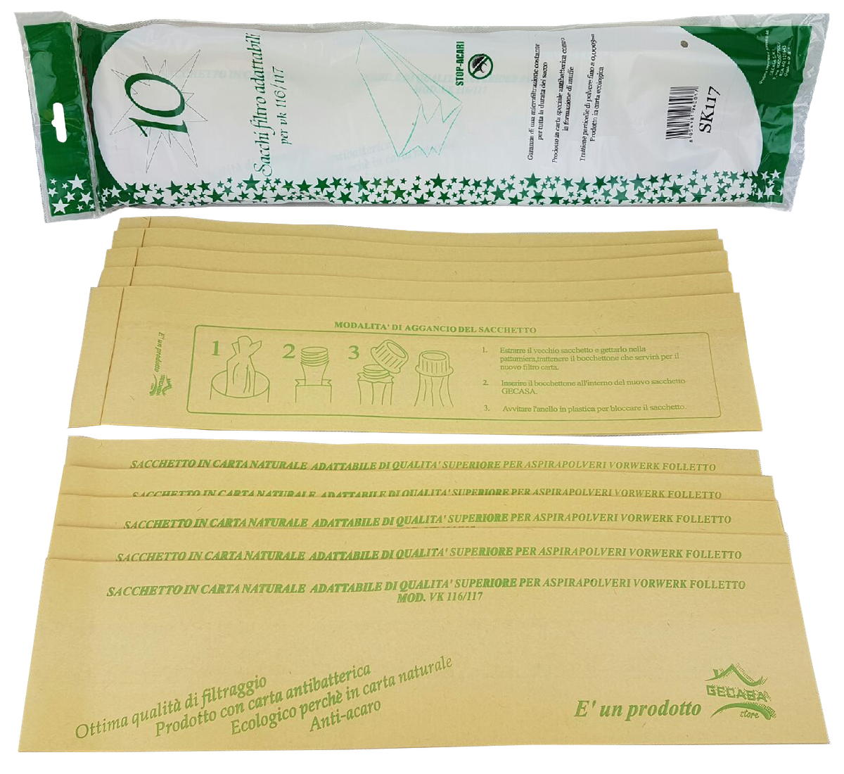 Set Spazzole Originali Vorwerk Folletto Picchio PB440 e PB430
