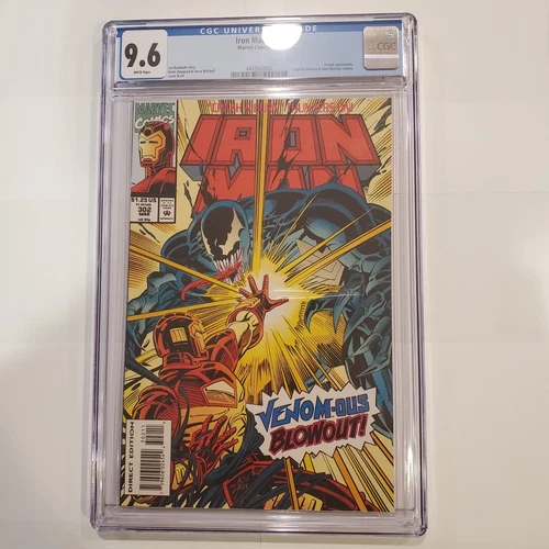 9.6 CGC Graded Iron Man 302 White Pages Venom Appearance
