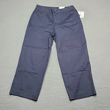 CRAFT & BORROW Mid Rise Capri Blue Size 4 Stretch Womens Pants