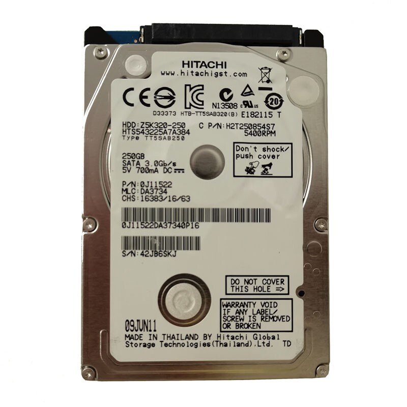純正OEM Hitachi hts542516?K9sa00?0?a54884?42t1501?42t1063?160?GB 2.5インチハードドライブ Amazon | 純正OEMHITACHI HTS542516K9SA00 0A54884 42T1501