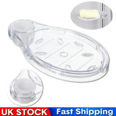 Soap Tray Clear Bathroom Dish Holder Storage Shower For Riser Slide Rail Wipe