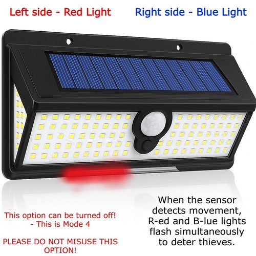 2x Außen Solar Power Leuchte 190 LED 270° PIR Bewegungsmelder Lampe Garage Sicherheit - Bild 19 von 24