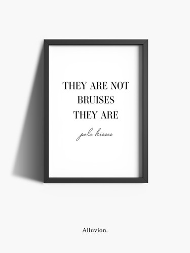 Pole Fitness Dance Minimalist Wall Art Poster Framed Prints Home Quote Gifts - Picture 1 of 10