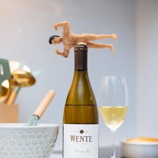 Happy Man Cheeky Wine Bottle Stopper - Pino in Your Vino - Funny bottle stop