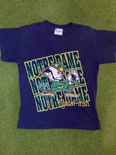 90s Notre Dame Fighting Irish - Big Logo - Vintage College Tee Shirt Medium 