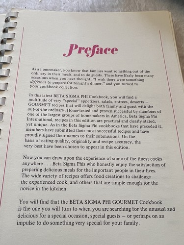 Vintage Favorite Recipes Beta Sigma Phi International Gourmet Cookbook - Bild 6 von 7
