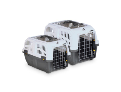 Nobby  Transportbox ''Skudo 2 Open''grau 55 x 36 x 35 Hund Dog Katze Cat