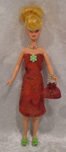 Handmade Clothes for 10-inch Fashion Dolls, Dress, Necklace, Purse Set#CST20