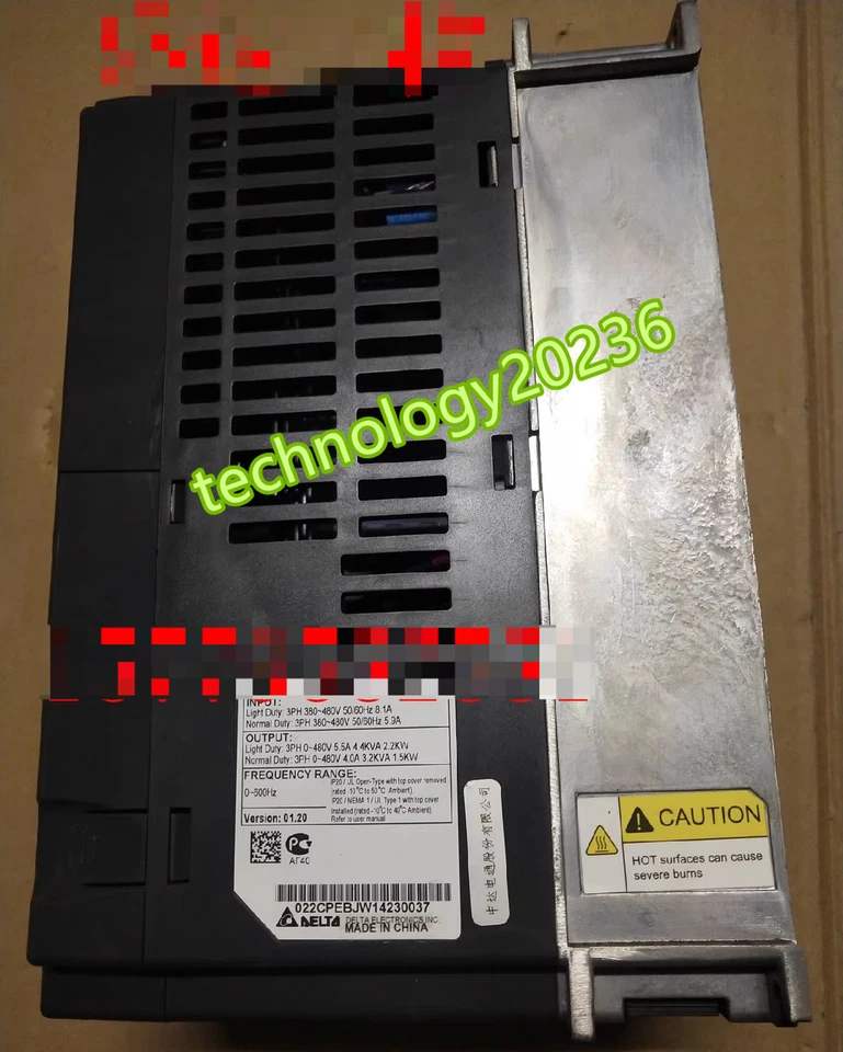 1PC Gebraucht Delta inverter VFD015CP43B-21 1.5KW 380V #YY - Bild 2 von 2
