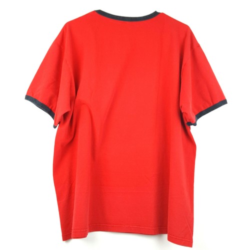 Men's XXL Classic Mickey Mouse Disney Store Red Black Trim Ringer Style T-Shirt - Picture 3 of 7