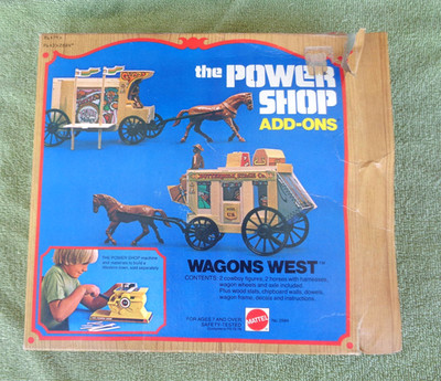 1978 Mattel The Power Shop Add Ons- Wagons West #2884- New Please Read