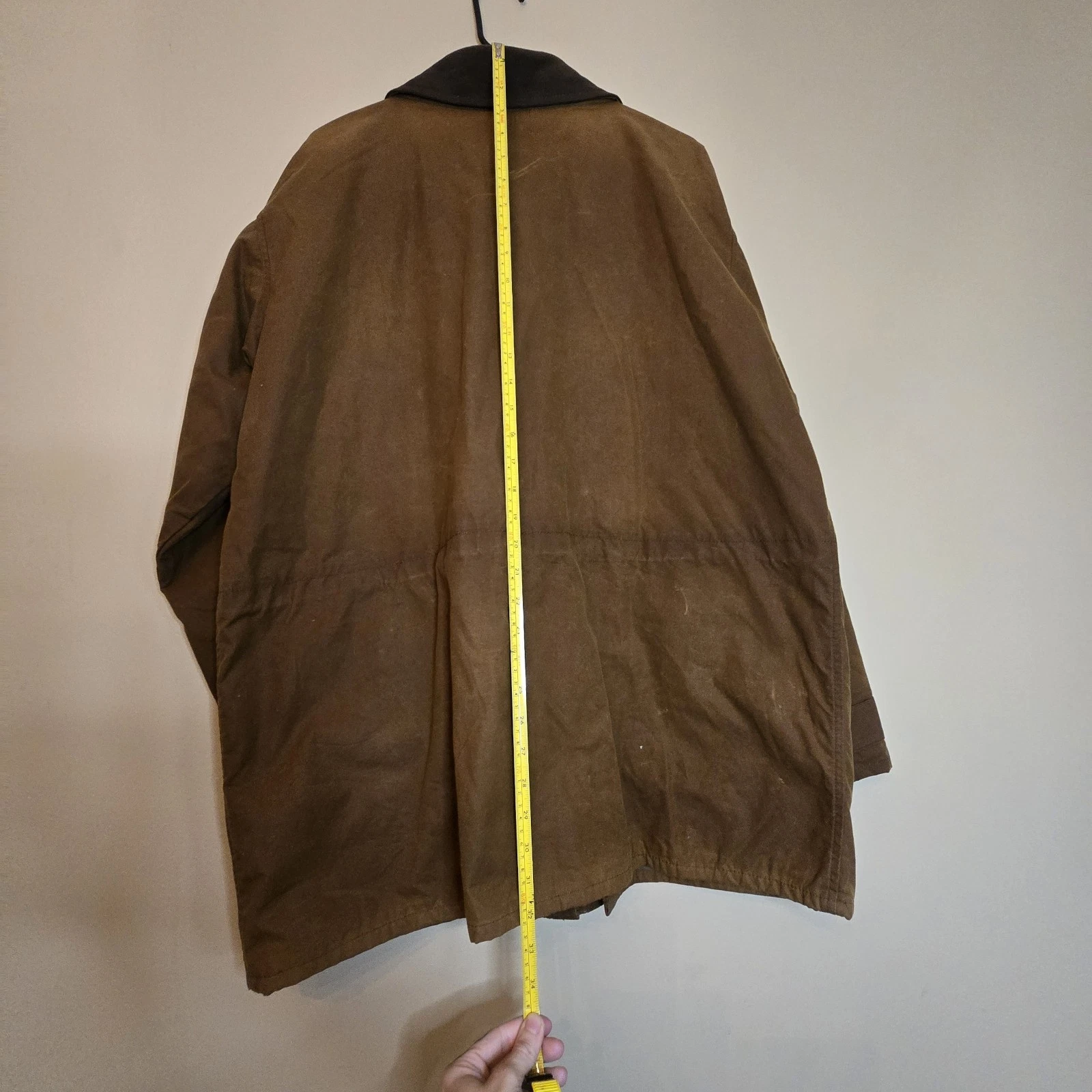Vintage Filson Cover Cloth Mile Marker Coat XL Brown Waxed Jacket Made In USA - product detail image 18