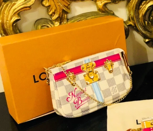 Louis Vuitton Mini Pochette Accessories Newport Beach Damier Azur