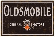 Oldsmobile Cars Vintage Old Advertising Art Tin Sign All Metal Up To 12x 18