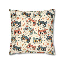 Cat Lovers Faux Suede Pillow Cushion Cover, Home  Bedroom Decor Christmas Gift