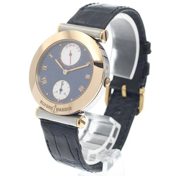 Ulysse Nardin — Ulysse Nardin 155-22 35mm SS Navy Dial Automatic Watch #C16228