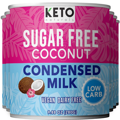 Keto Sugar Free Condensed Milk (6 Packs) Vegan Coconut Condensed Milk - Plant Ba