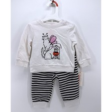 Cat Jack Baby Halloween 6-9M Sweatshirt and Striped Pants Set Cat Dog Pumpkin