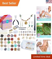 Natural Stone Jewelry Making Kit with Video Course - 800 Beading Supplies